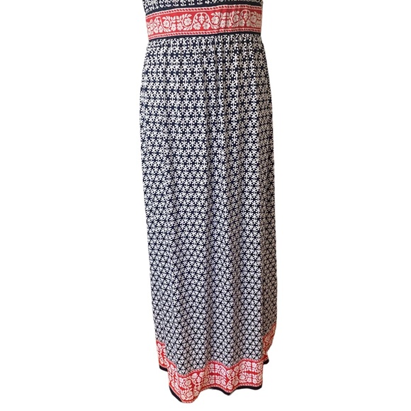 Max Studio Womens Maxi Dress (L) Black/White Red - Picture 3 of 7